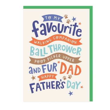 Karte zum Vatertag für den Hundepapa für den Großhandel von Dotty Black