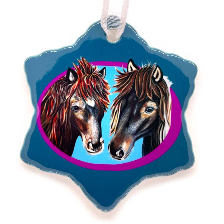 Miniature hest porcelæn ferie ornament for engroshandel hos Woollybear Travels