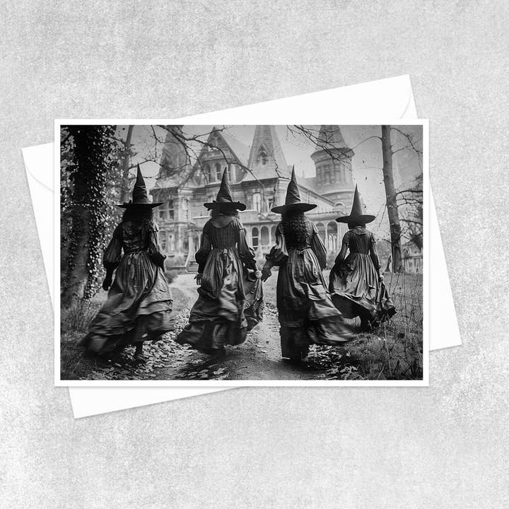 Carte vierge Vintage Coven Haunted House 117RD pour la vente par Salty Alyce