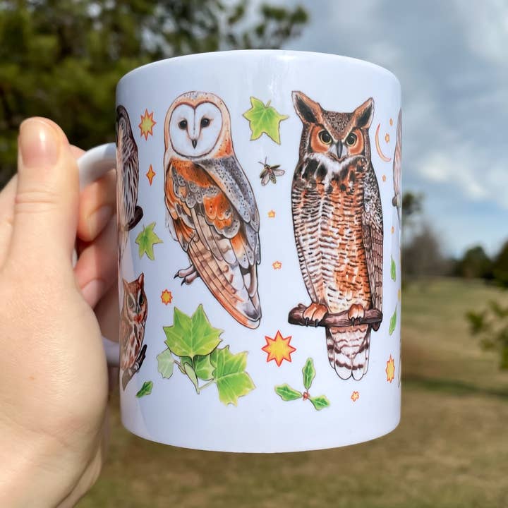Allison Stoiser Art - Wholesale Coffee Mug - Owls of the Eastern United States Mug