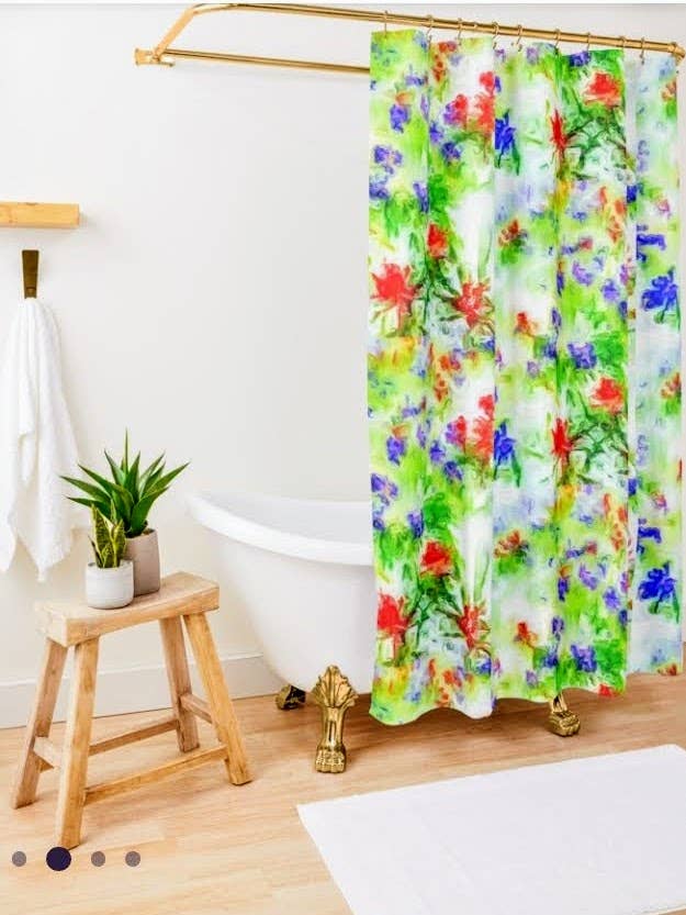 Cortina de ducha «Early Spring» para venta al por mayor de Lady Barbara Pinson Artist