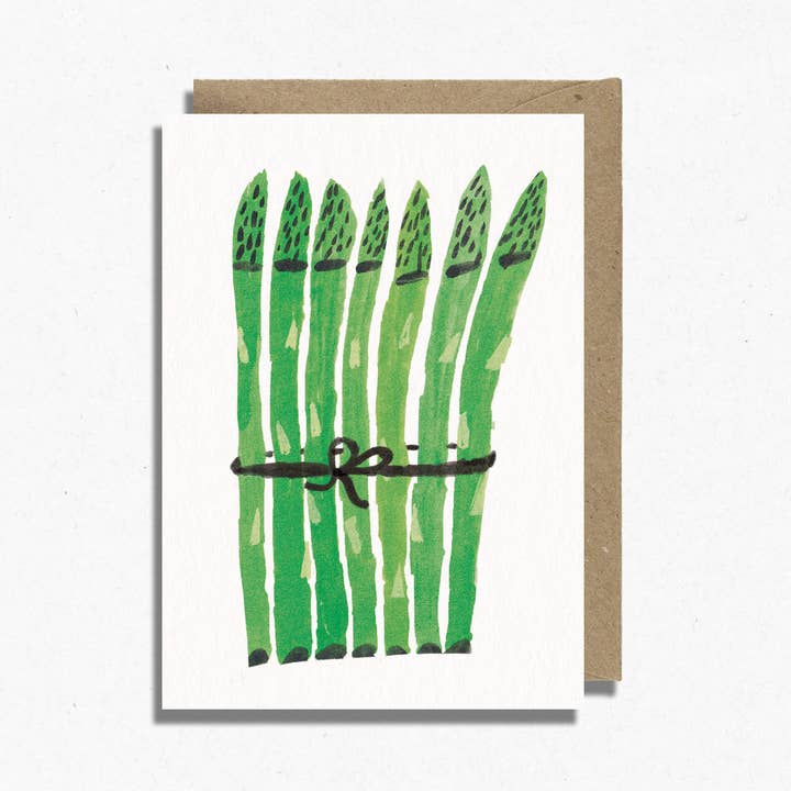 Asparagus Card | Gardening Card | Food | Nature for wholesale by Hot Pink Press