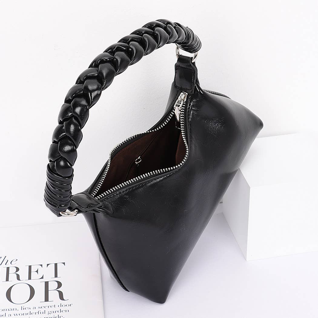 3AM BY H&D ACCESSORIES - Wholesale Shoulder Bag - Women's - Faux leather Braided Strap shoulder Bag3