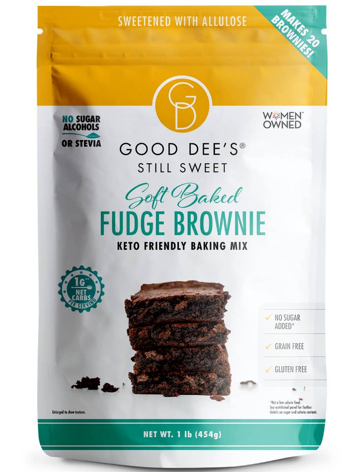 NEW! Good Dee's 1lb Soft Baked Fudge Brownie Mix - Low Carb, for wholesale by Good Dee's