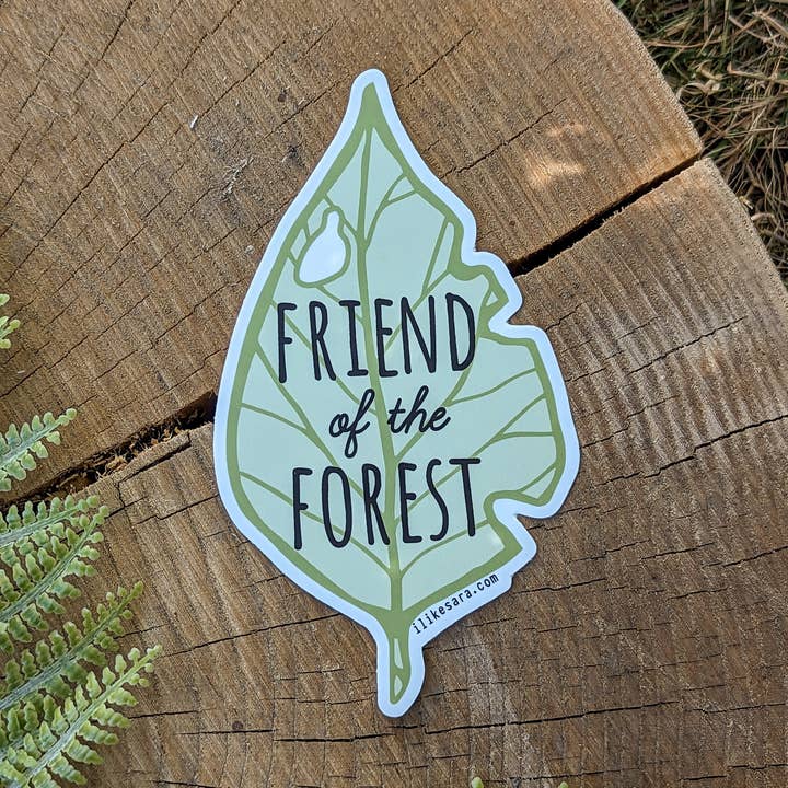 ilikesara | art + goods - Wholesale Sticker - sticker | friend of the forest leaf0