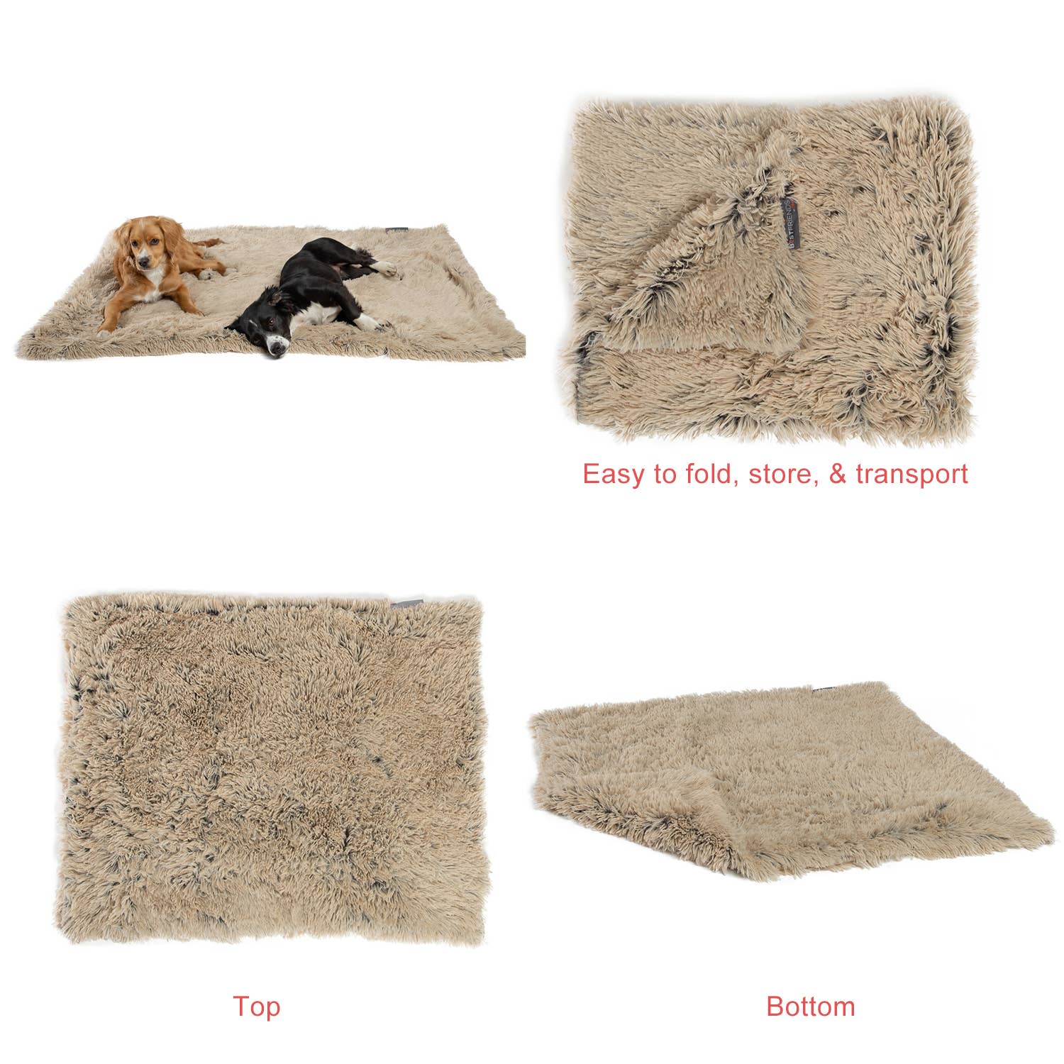 Pet Palette Distribution - Wholesale Pet Blanket - Dog - Best Friends by Sheri Blanket Shag Taupe 40x502