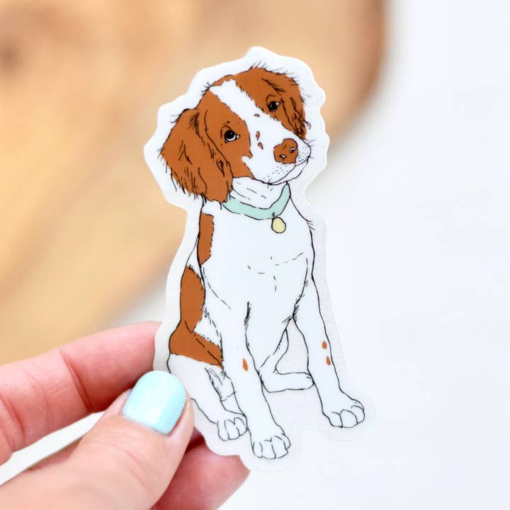 Brittany Spaniel Sticker for wholesale by Michelle Renee Co.