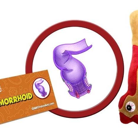 Heebie Jeebies - Wholesale Stuffed/plush toy – Kids & baby - Giant Microbes | Hemorrhoids plush2