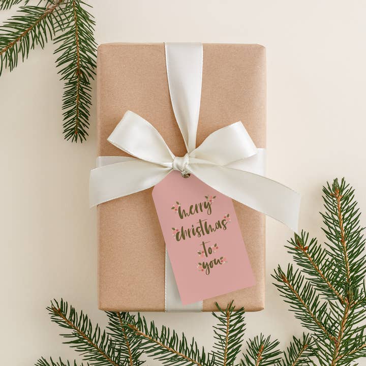 Flora and Mae Creative - Wholesale Gift tag - Merry Christmas to You Gift Tag