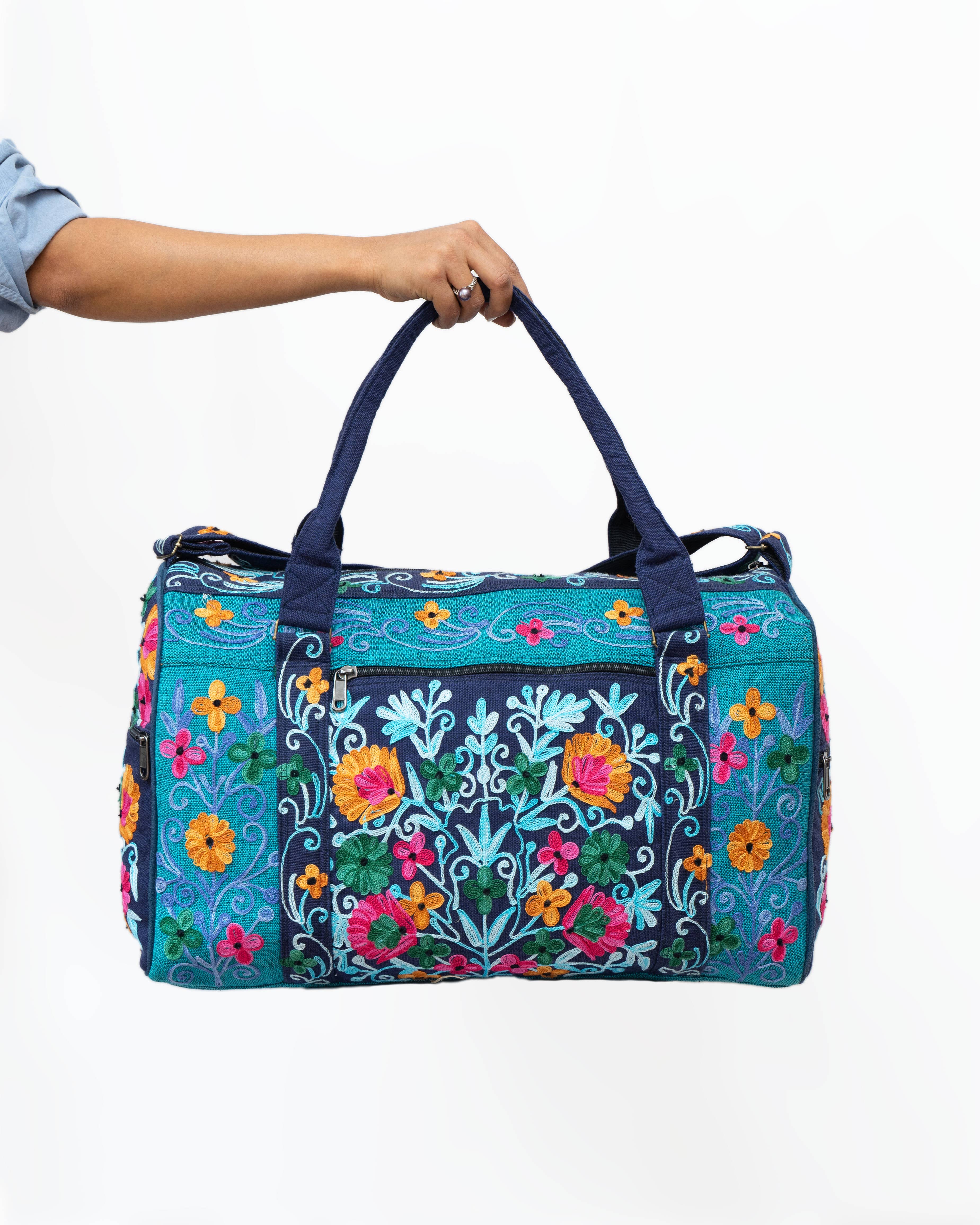 Local Women’s Handicrafts - Wholesale Weekender Bag - Women's - Embroidery Cotton Travel Bag6