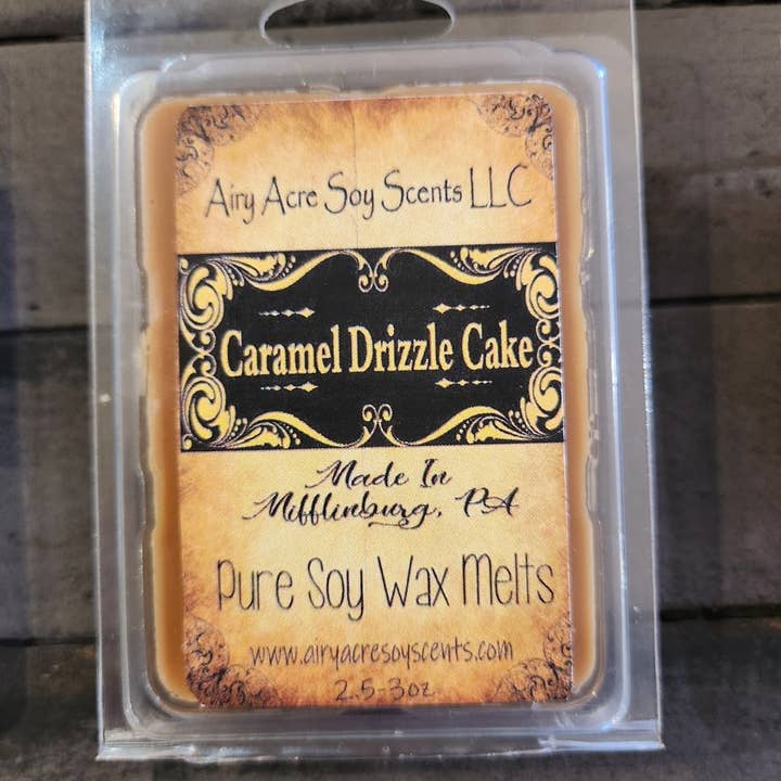Caramel Drizzle Cake for wholesale by AIRY ACRE SOY SCENTS LLC