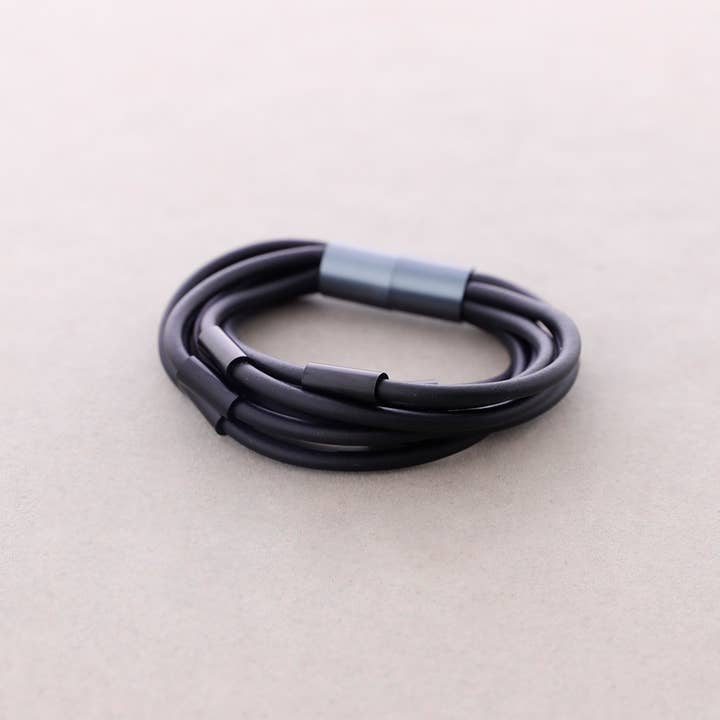 Sonata - Wholesale Snap Jewelry - Multi-Strand Rubber Bracelet with Tubes9