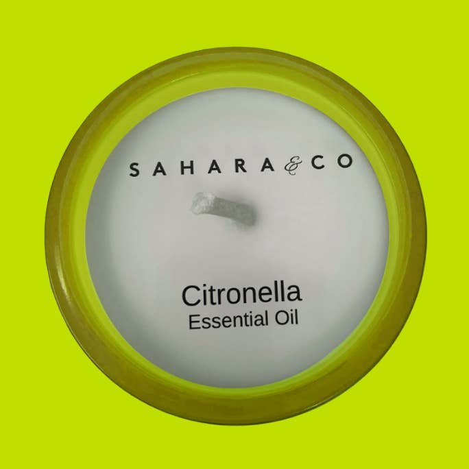 Citronella Outdoor Dining Candle 26oz - Lime Green for wholesale by Robyn's Cookies and Sahara Teas