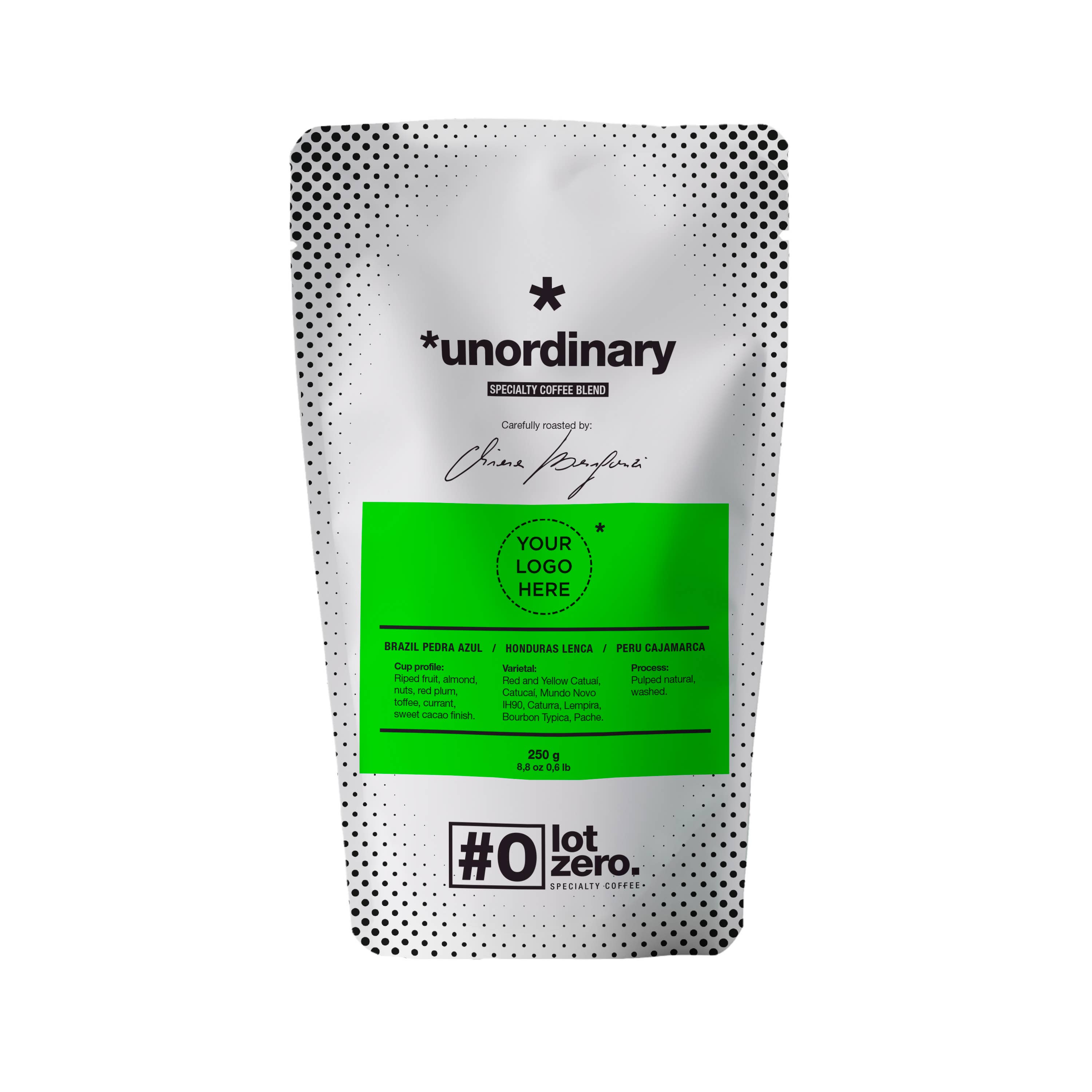 Sevengrams Srl - Wholesale Coffee Beans - Coffee Beans UNORDINARY Specialty Blend with Custom Label2