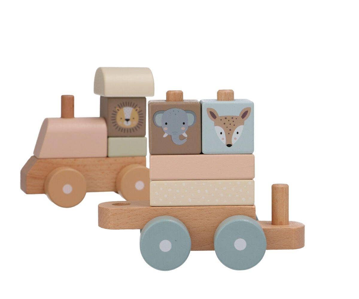 Tutete - Wholesale Wood Toy - Kids - Birth Train Pink Zoo2