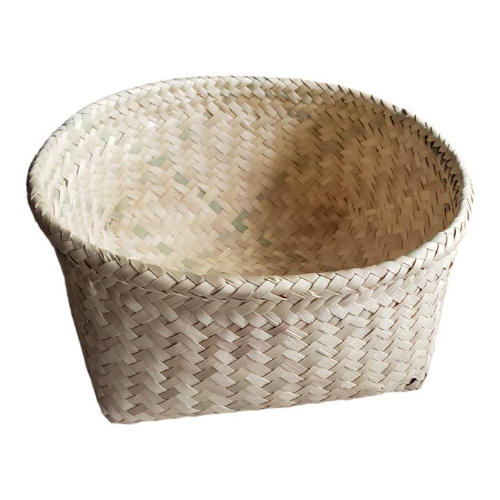 The Little Pueblo - Wholesale Mand - Grote Oaxaca-palmmand met vierkante basis