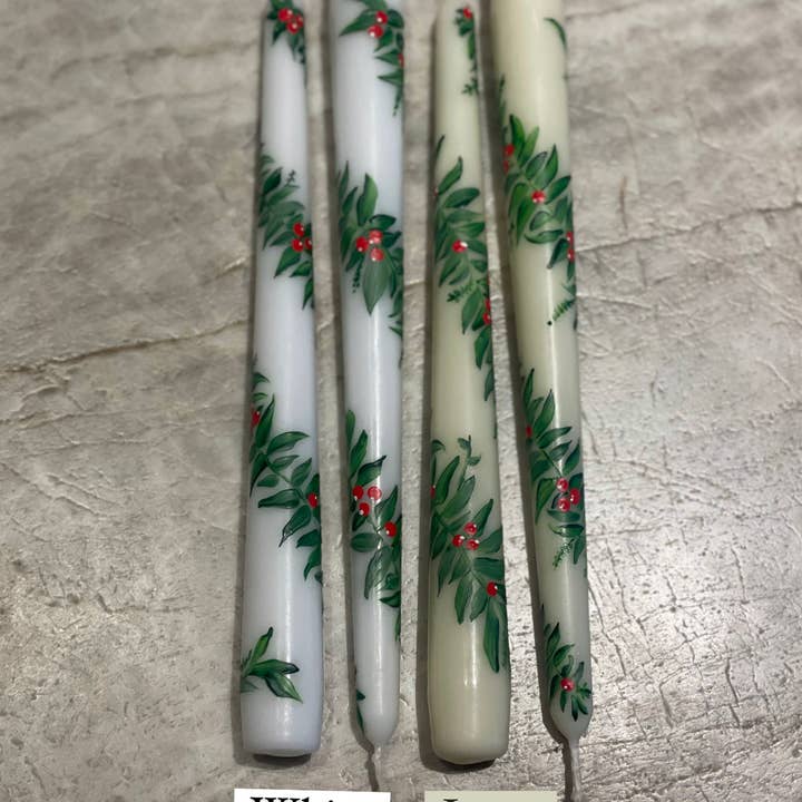 Ashley Myers - Vendita all'ingrosso Candele cilindriche/candelieri - Coppie di candele coniche da 10 «dipinte a mano1