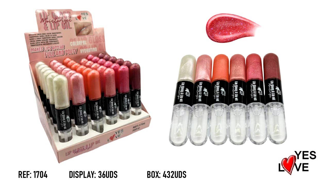 Yes Love Cosmetics - Wholesale Lipstick - DOUBLE 2IN1 LIP GLOSS