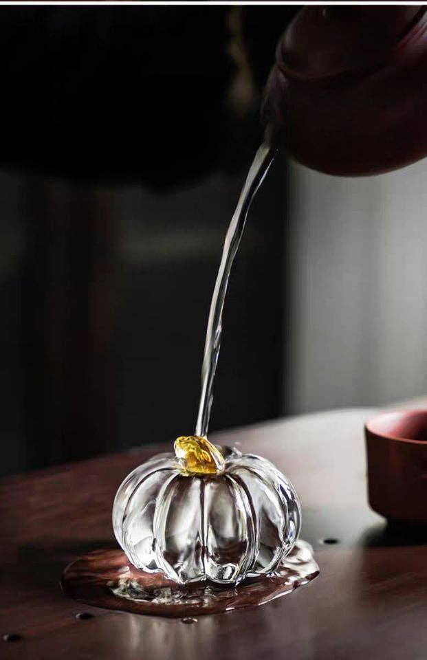 Gohobi （We cover U.S. import duties） - Wholesale Decorative Tabletop Object - Gohobi Pate de Verre Pumpkin Halloween Glass Ornament Teapot Lid Stand Paperweight4