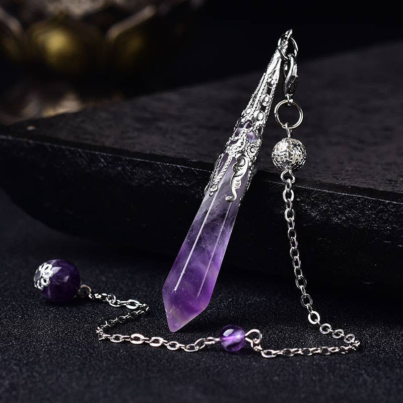 Gemcohub – Großhandel Spiritueller Stein/Kristall – Buntes Pendel aus natürlichem Kristallstein in Hexagon-Form38