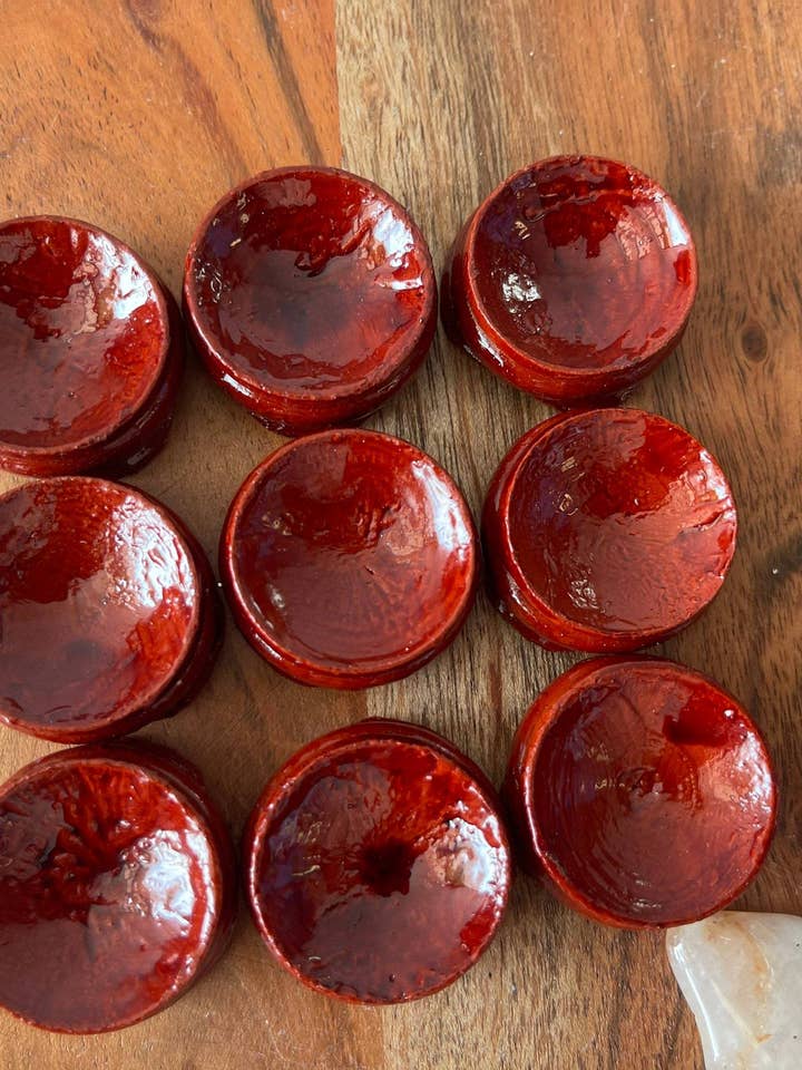 Red Stain Wooden Sphere Stand for 20-80mm Crystals for wholesale by CaNatureLover