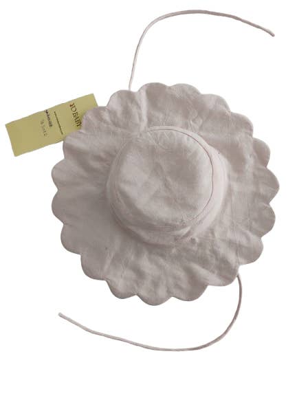 Sombrero de Verano con Bordes Festoneados - Reversible : ROSA SUAVE : Bebé : Niño Pequeño : Adolescente para venta al por mayor de Yo Baby