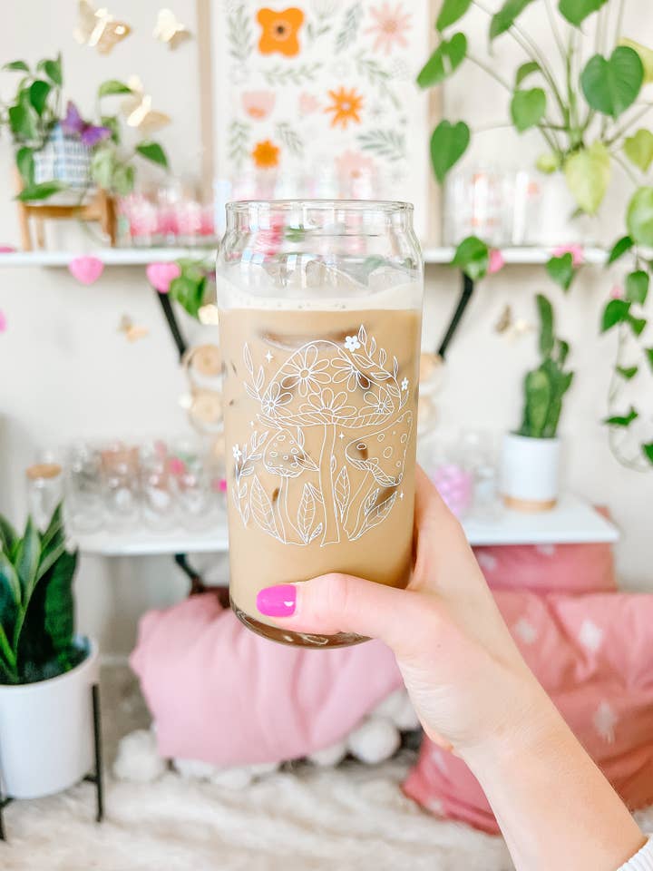 20oz Mushroom Glass for wholesale by Hart and Flora Shop