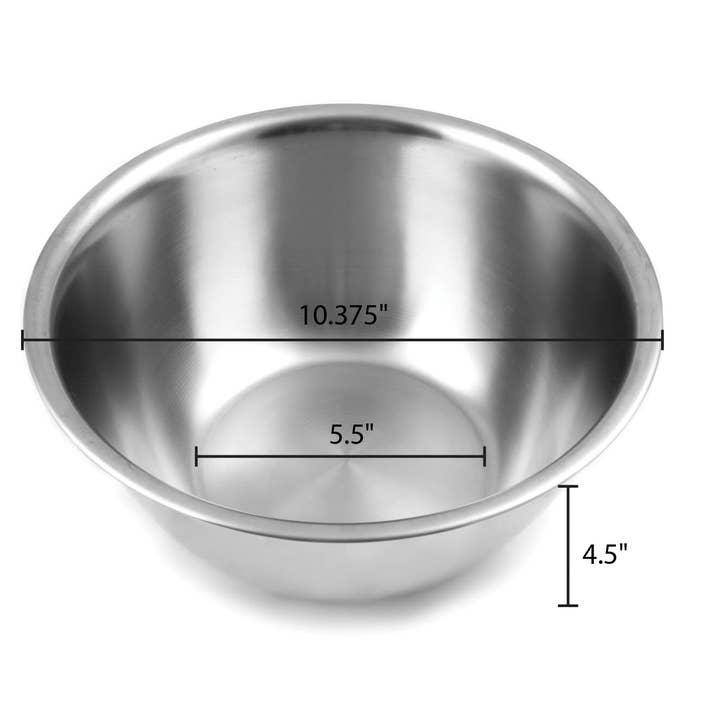 Fox Run Brands - Wholesale Mixing Bowl - Fox Run Large Stainless Steel Mixing Bowl, 4.25-Quart