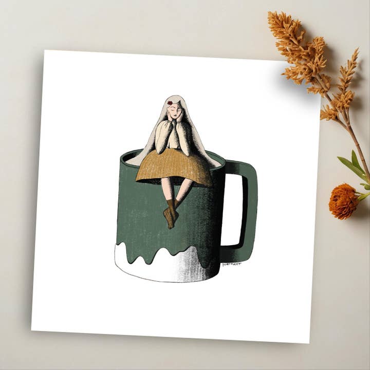 Portfleet - Wholesale Art Print - Latte! 15x15 print for coffee lovers (unframed)2