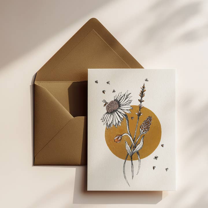 Greeting Card 'Honey, Be.' for wholesale by Slow Sugar Studio