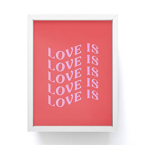 Galaxy Eyes Love Is Love Mini Impression Encadrée Rouge pour la vente par Deny Designs