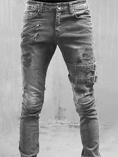 Tourtiwi - Wholesale Jeans - Men's - Motorcycle Stretch Skinny Men's Jeans3