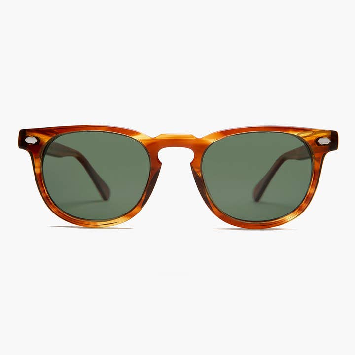 Lunettes de soleil carrées polarisées Tortoise - Benson pour la vente par SUNGLASS MUSEUM