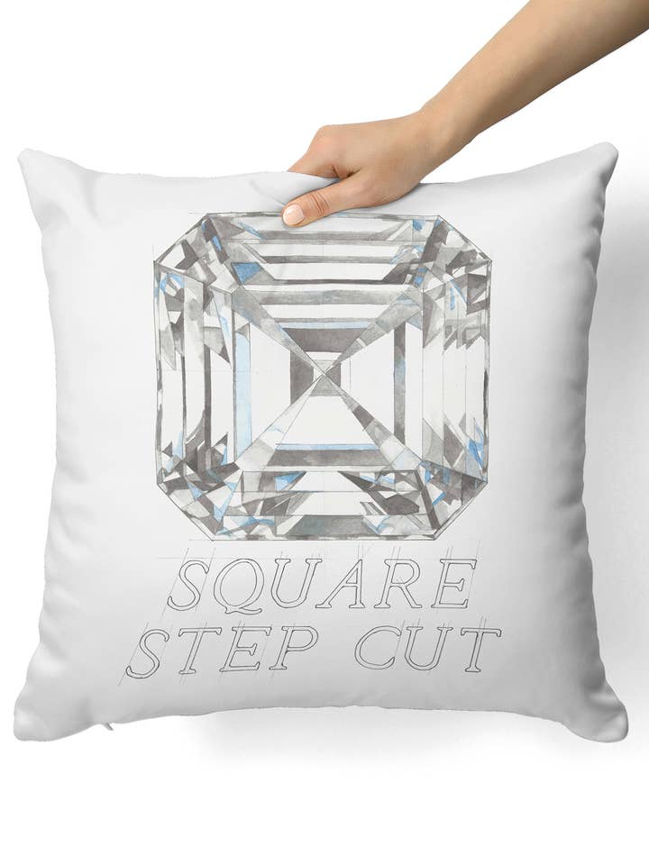 Square Step Cut Diamond Pillow for wholesale by Juler's Row