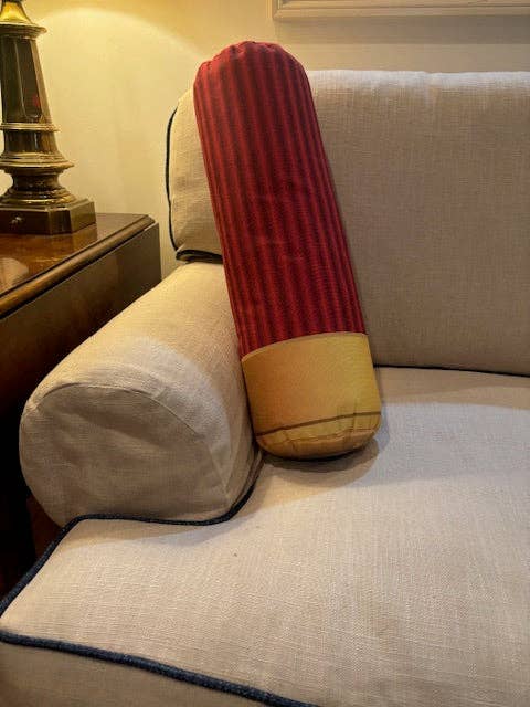 HushTubby - Wholesale Throw/Decorative Pillow - Red Shotgun Shell 12GA Pillow. Great Hunter gift. Tubular red shell with gold yellow end2