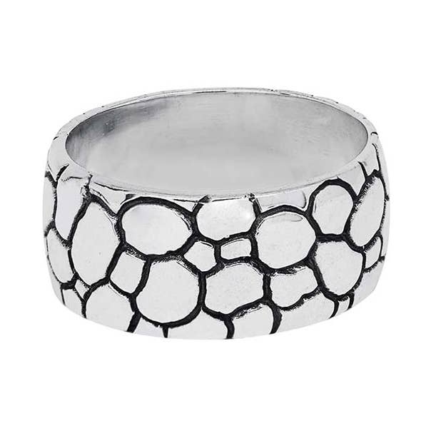 Anel de prata moderno com concha de tartaruga masculina por atacado de Orus bijoux men