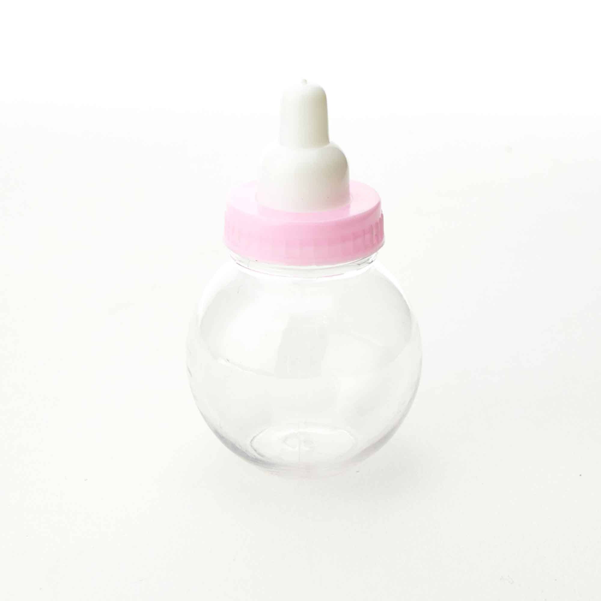 Mini Baby Bottle Favor - Pink - Pack of 12 for wholesale on Faire