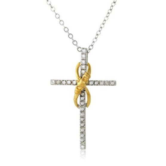 Pingente Cruz Claddagh Infinito com Diamantes por atacado de The Irish Jewelry Company