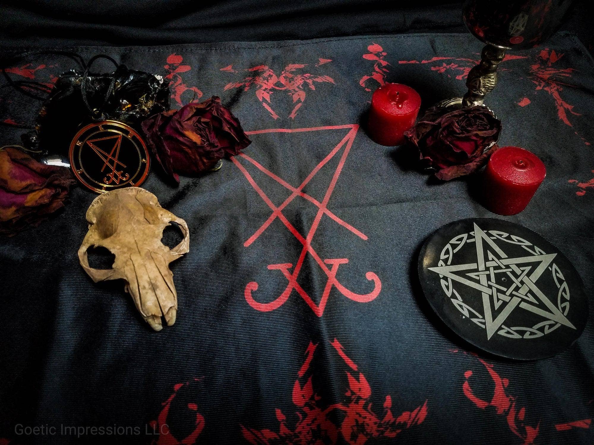 Goetic Impressions - Wholesale Tapestry/Textile - Lucifer Altar Cloth3