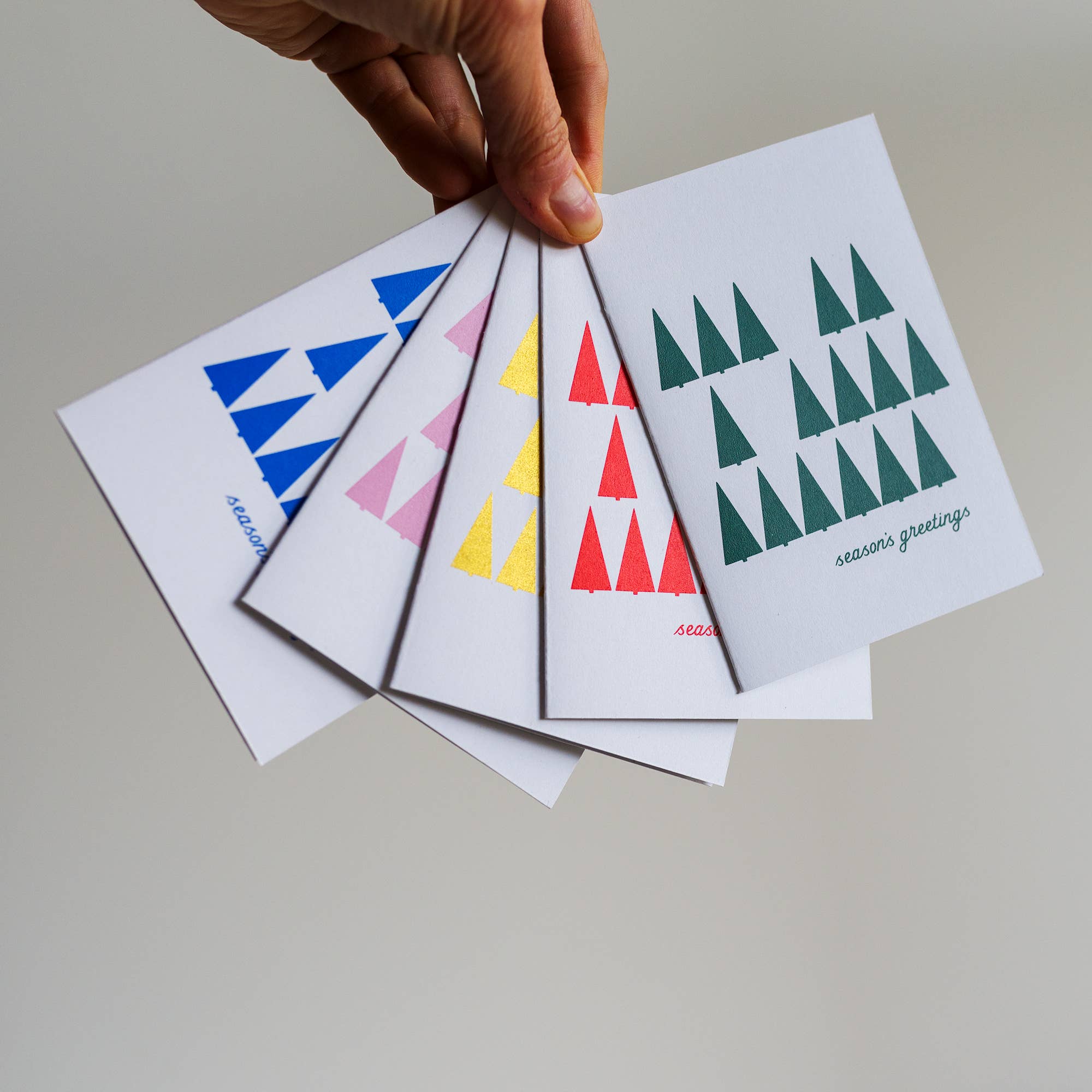 Spin Spin - Wholesale Season's Greetings Card - Screen Printed Season's Greetings Cards (set of 5)3