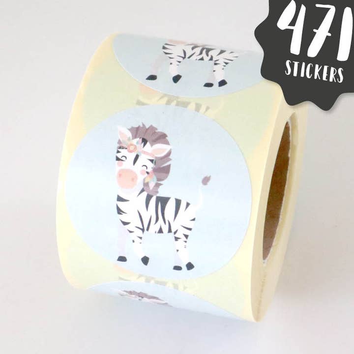 Aufkleberrolle - Boho Zebra für den Großhandel von Tante Kaartje