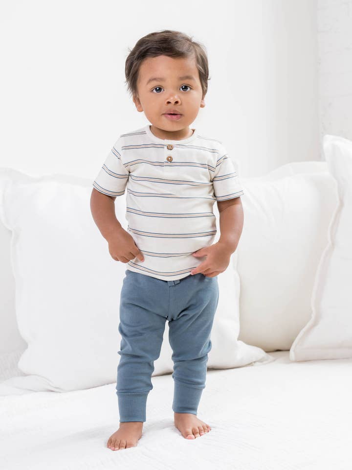 Colored Organics - Wholesale Lounge Sweatpants/Joggers - Kids - Organic Baby and Kids Cruz Jogger - Harbor