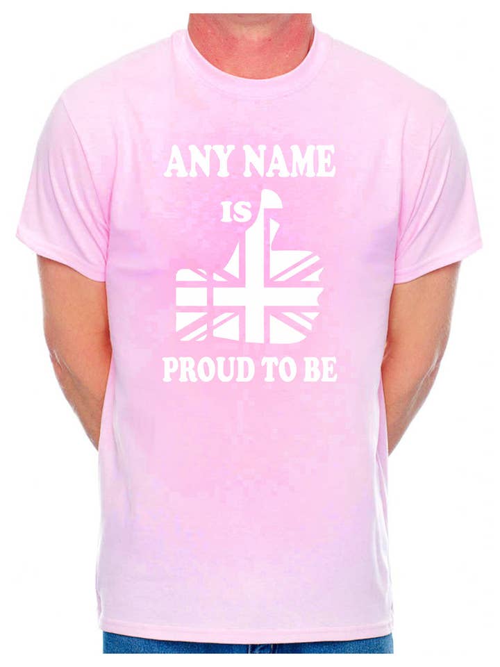 Print4U - Wholesale Screen printed t-shirt – Men′s - Personalised Mens T-Shirt Proud To Be British Any Name Custom6