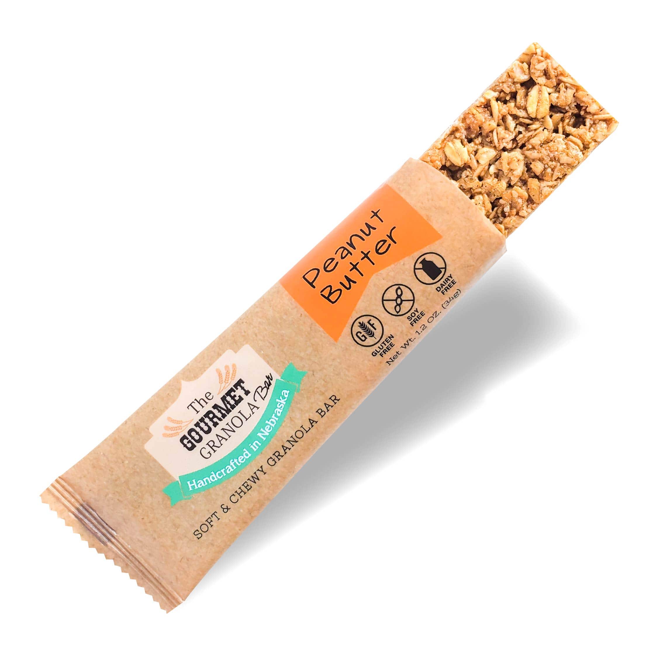 The Gourmet Granola - Wholesale Snack Bar - Peanut Butter Granola Bars - 6 Pack Box1