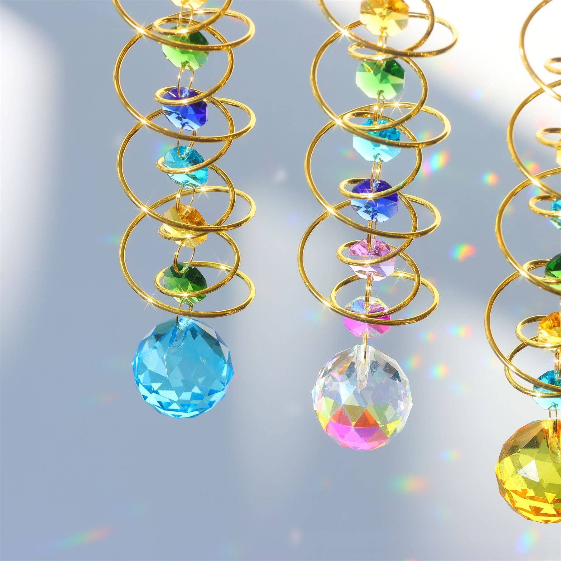 Dipped Shop - Wholesale Suncatcher - Rainbow Crystal Helical Suncatcher DP25D6918