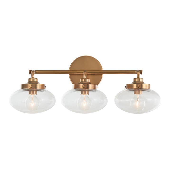 Harrow arkitektoniska åldern mässing tre ljus bad fåfänga V68113AGB för wholesale av Light Goods