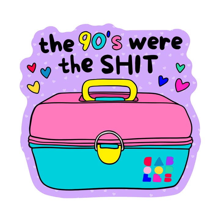 90s Perimenopausal Nostalgia High Quality Vinyl Sticker for wholesale by Juju and Moxie