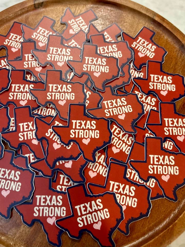 Texas Strong sticker for wholesale by Axle Rose Co