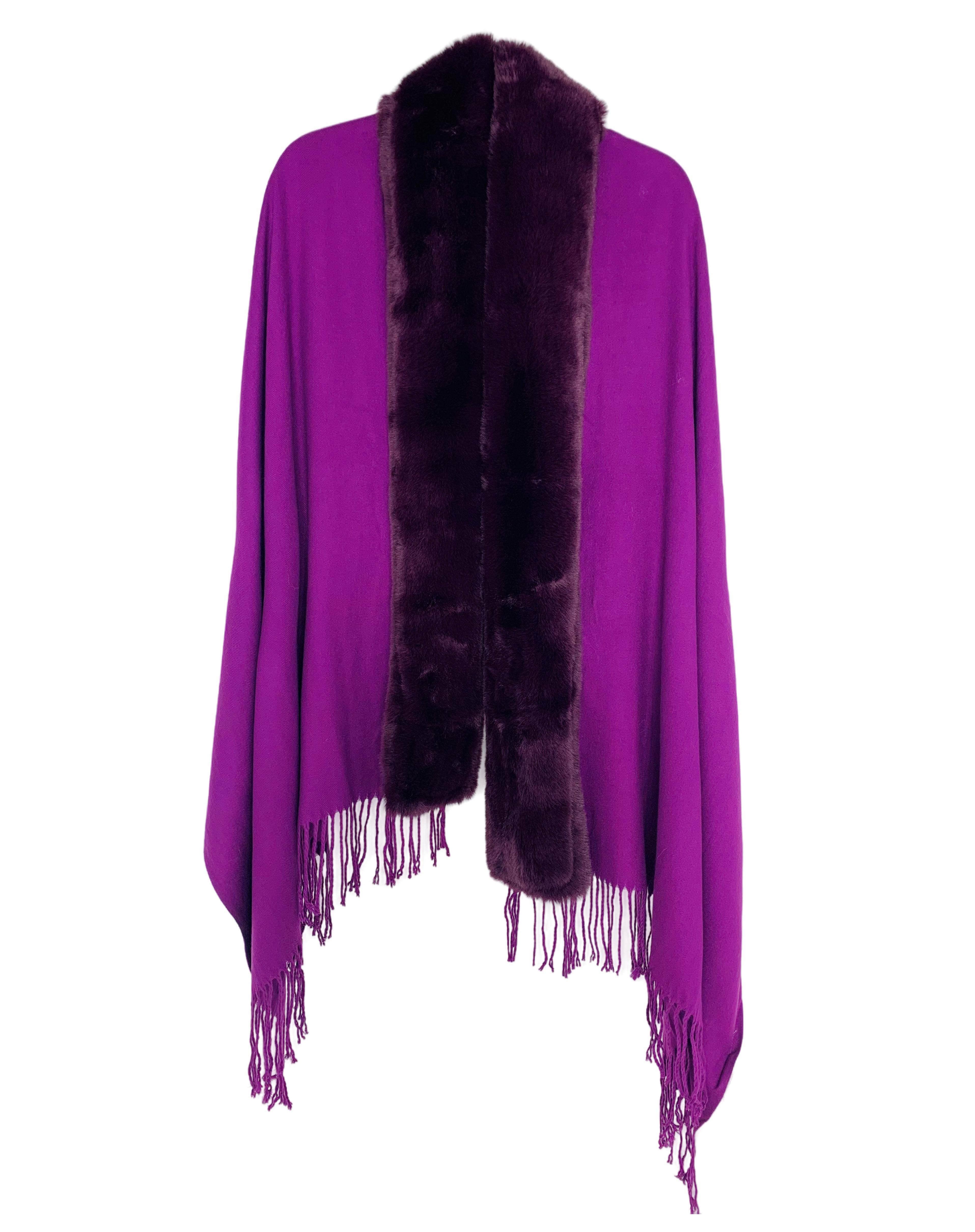 JC Sunny Fashion – wholesale Scarf – Women's – 16 Colors-Faux Fur Trim Softer Than Cashmere Shawl/Scarf9