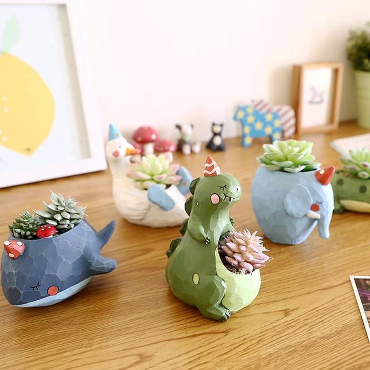 Ailly's garden – wholesale Plant pot – Cute Cartoon Animal Flower Pot Succulent Planter4